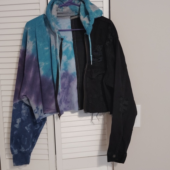 Jean Jacket Tye Dye Vintage Look First Of A Kind 90s - Picture 3 of 5